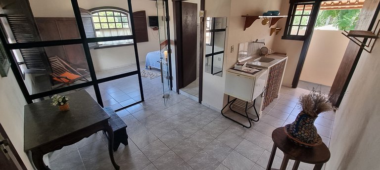 Apto Duplo Superior cama Queen e ar-condicionado