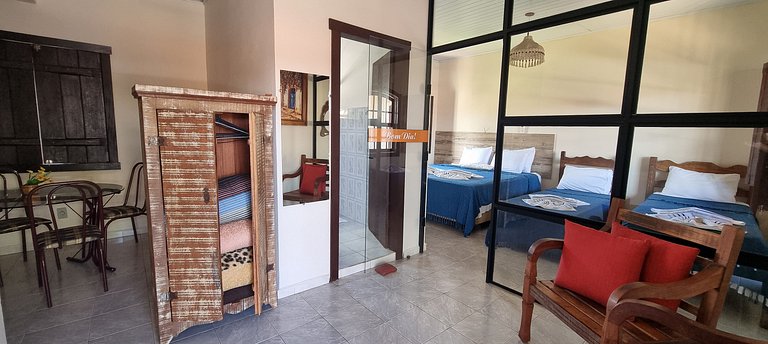 Quádruplo Superior com Cama King e Ar-condicionado