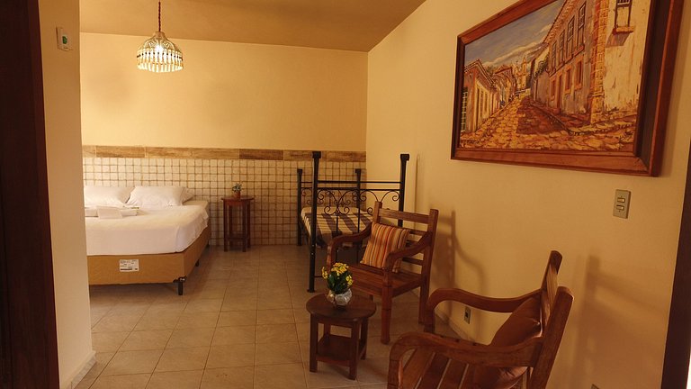 Triplo com 1 cama de casal e 1 de solteiro