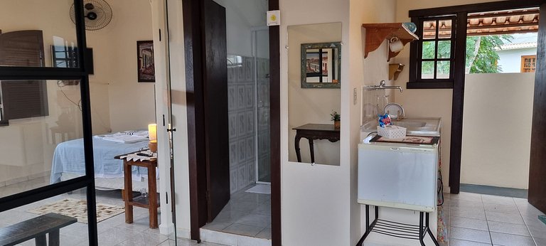 Duplo Superior com cama Queen e ar-condicionado